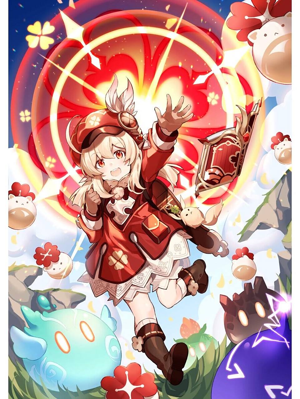 二次元美图|《原神》可莉                   高清无水印原图获取方式