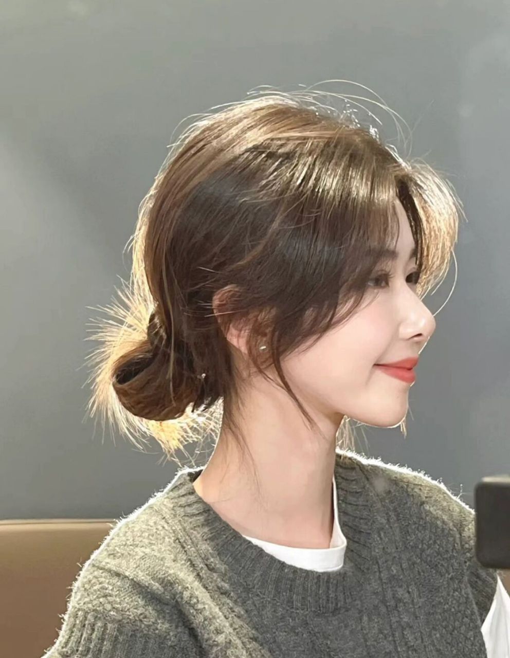 高额头高发际线扎发必备氛围感胎毛刘海    广州烫发 胎毛刘海 法式烫