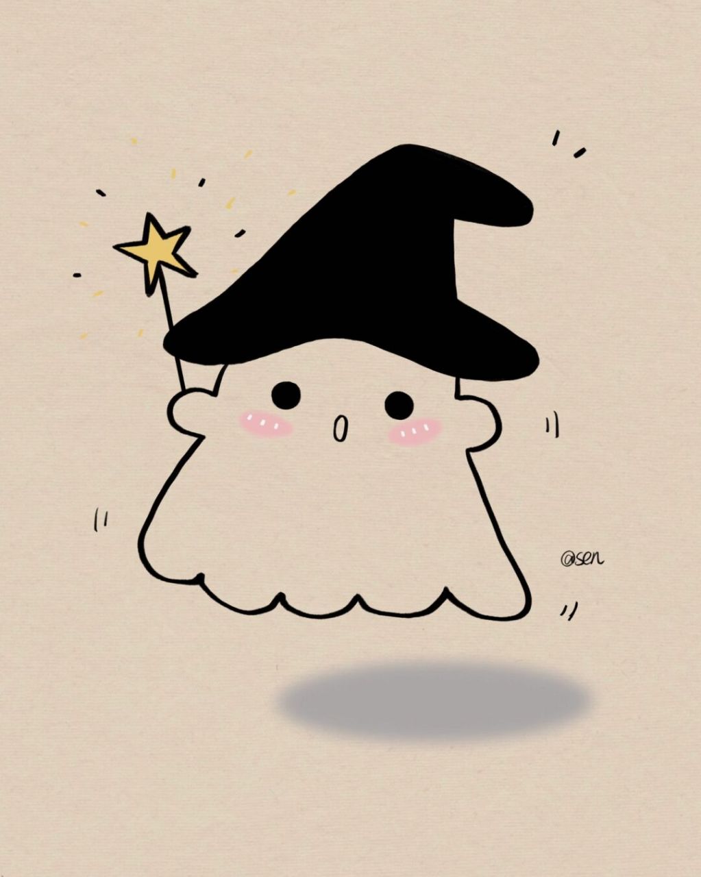 可爱小鬼|简笔画|附过程 临摹 #简笔画教程# #画个简笔画# #简笔画