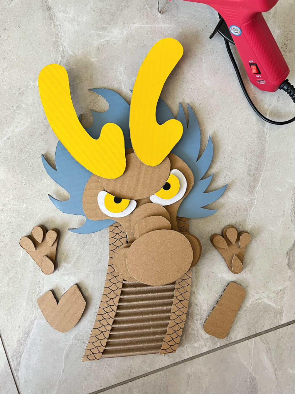 快递箱改造|纸皮画环创《二月二龙抬头》 94万物昂