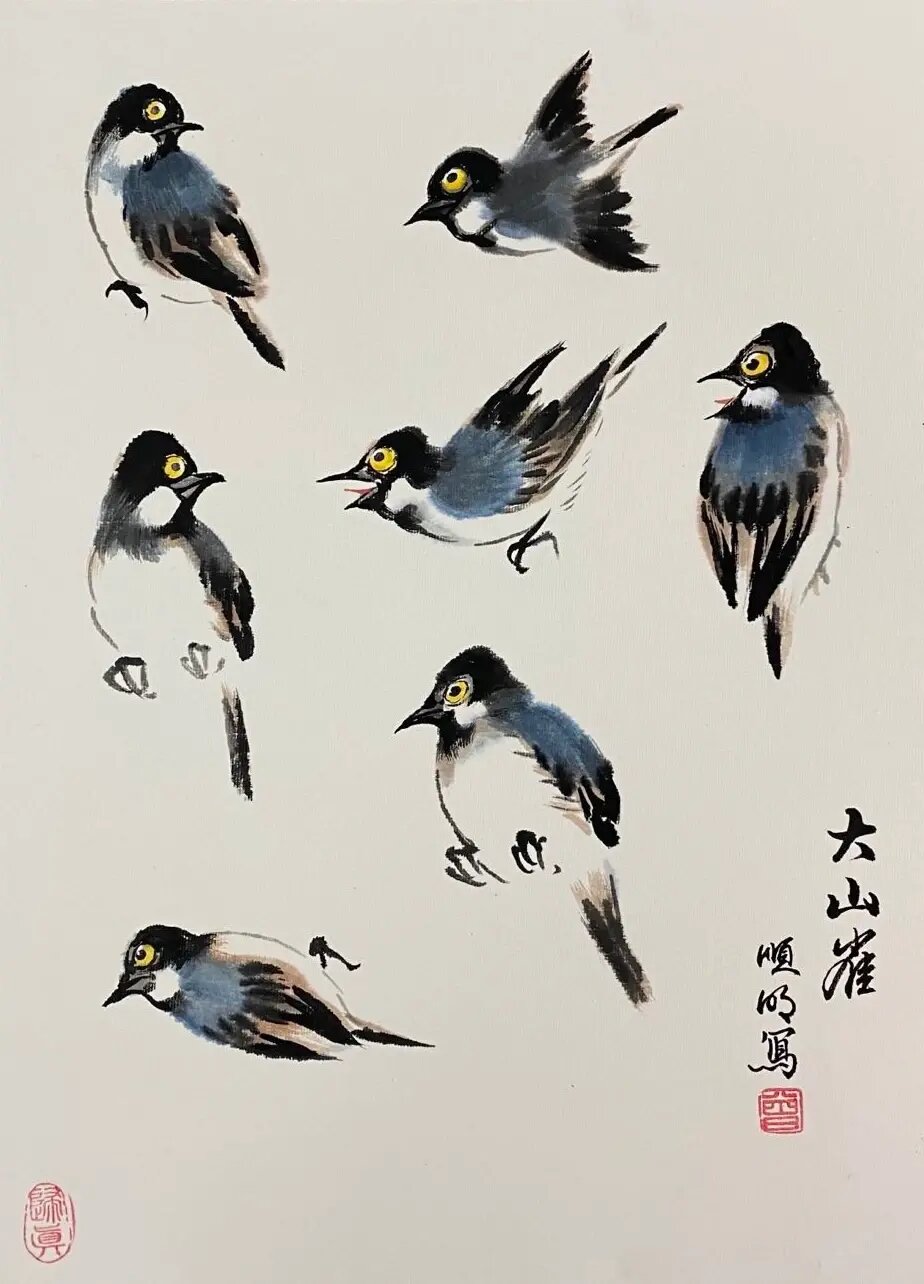 写意国画——鸟类画法@静巷繁华的动态