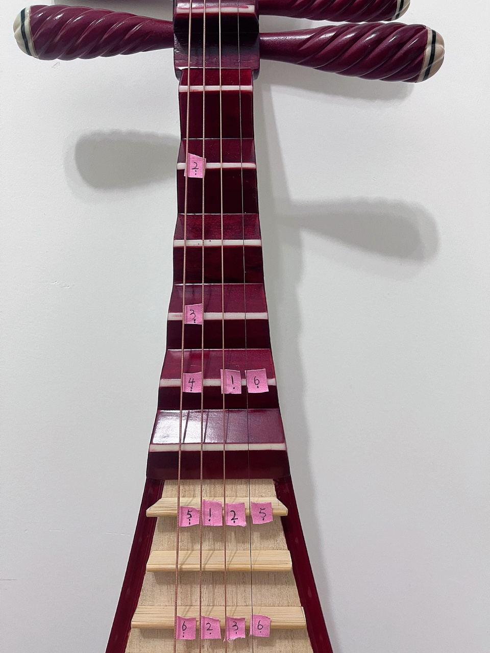 琵琶a大调 把位音图 干货分享9797 琵琶a调空弦(子弦1中弦5老弦4