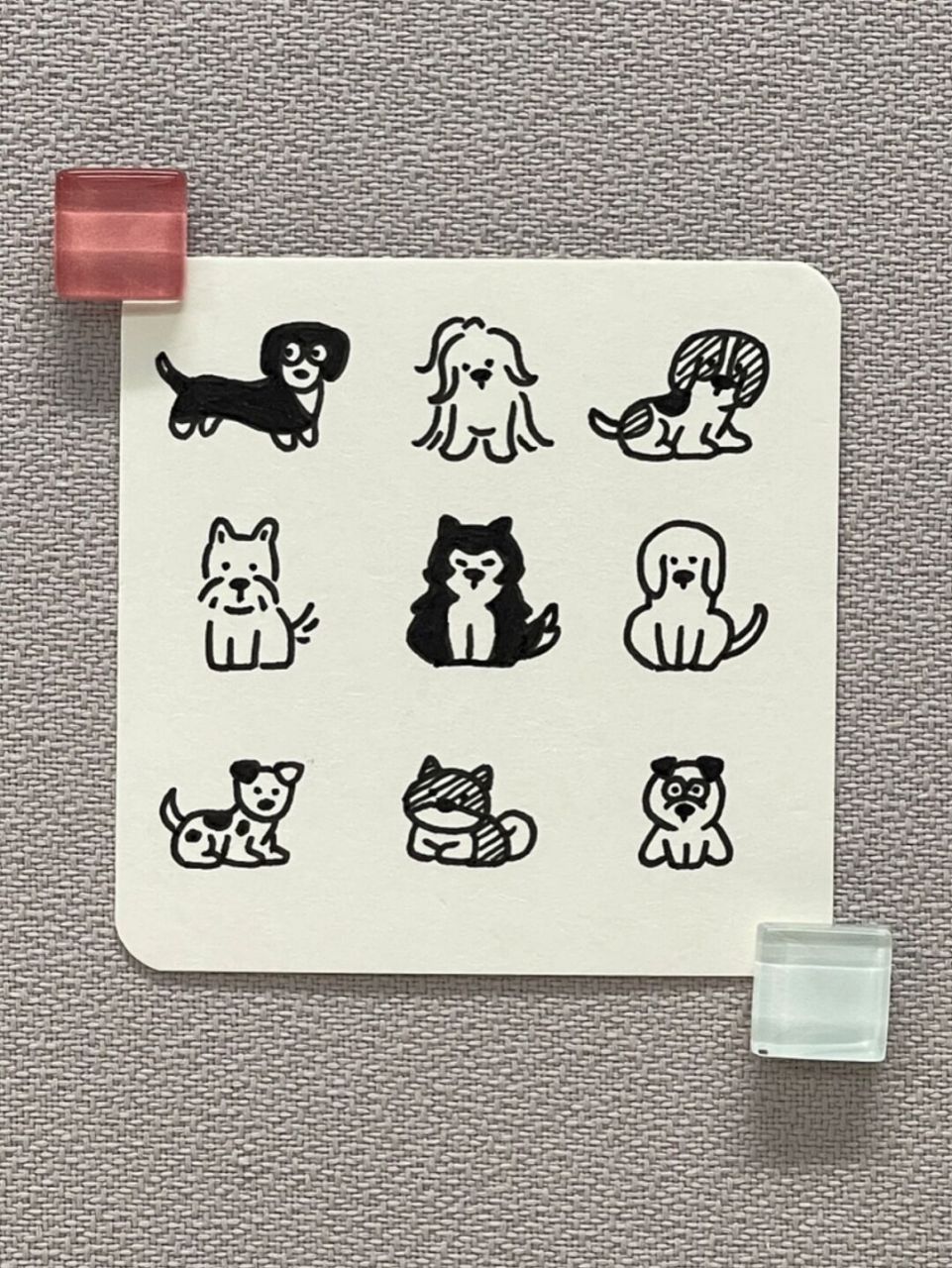 98狗狗简笔画mini合集第2弹99 98狗狗简笔画mini版第2弹99 这