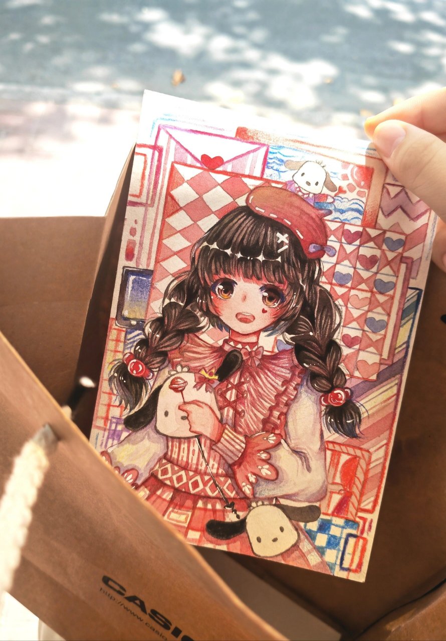 「水彩」原创帕恰狗拟人❤️🌷 业余乱画