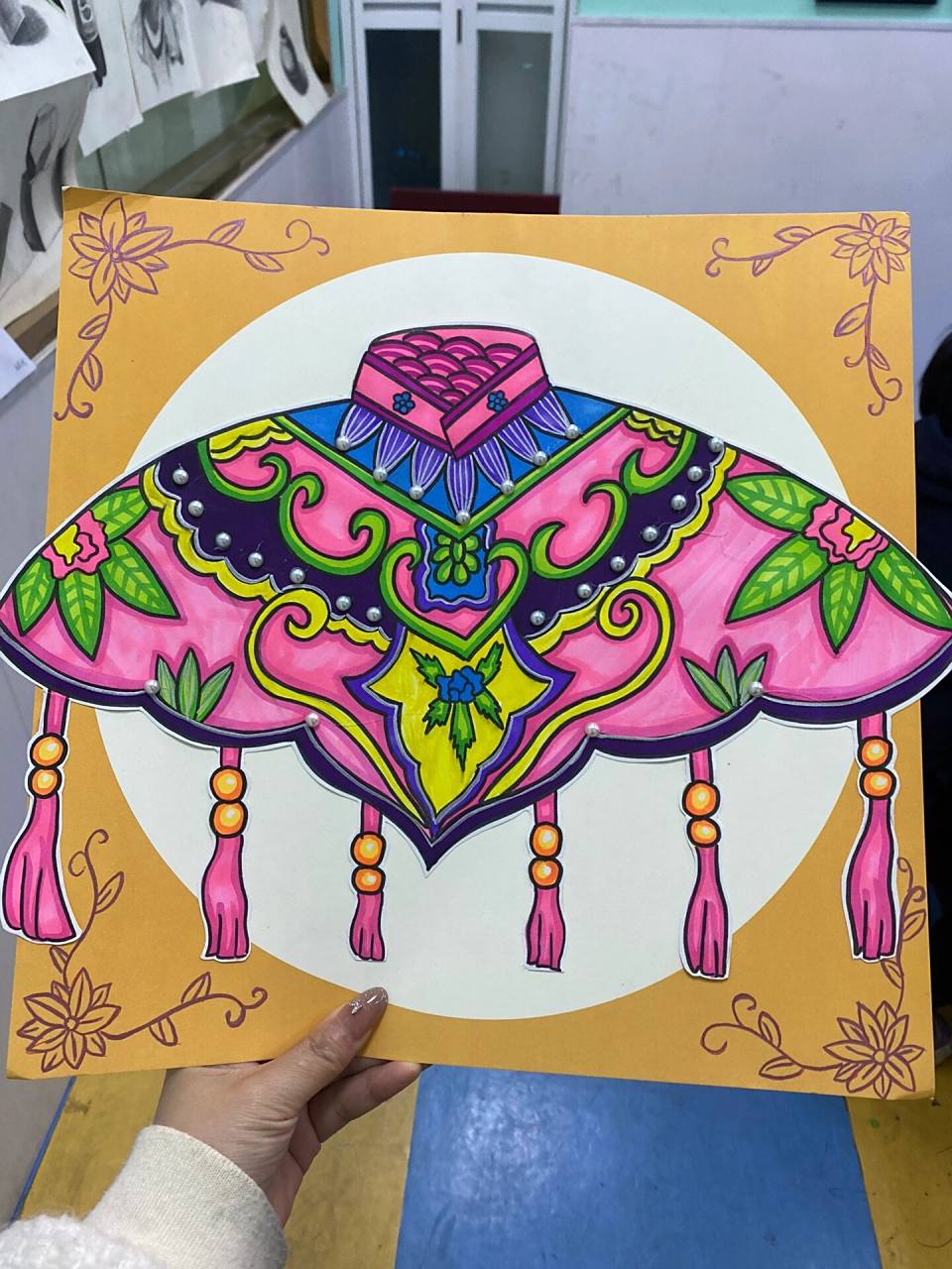 6661596615创意儿童画——云肩