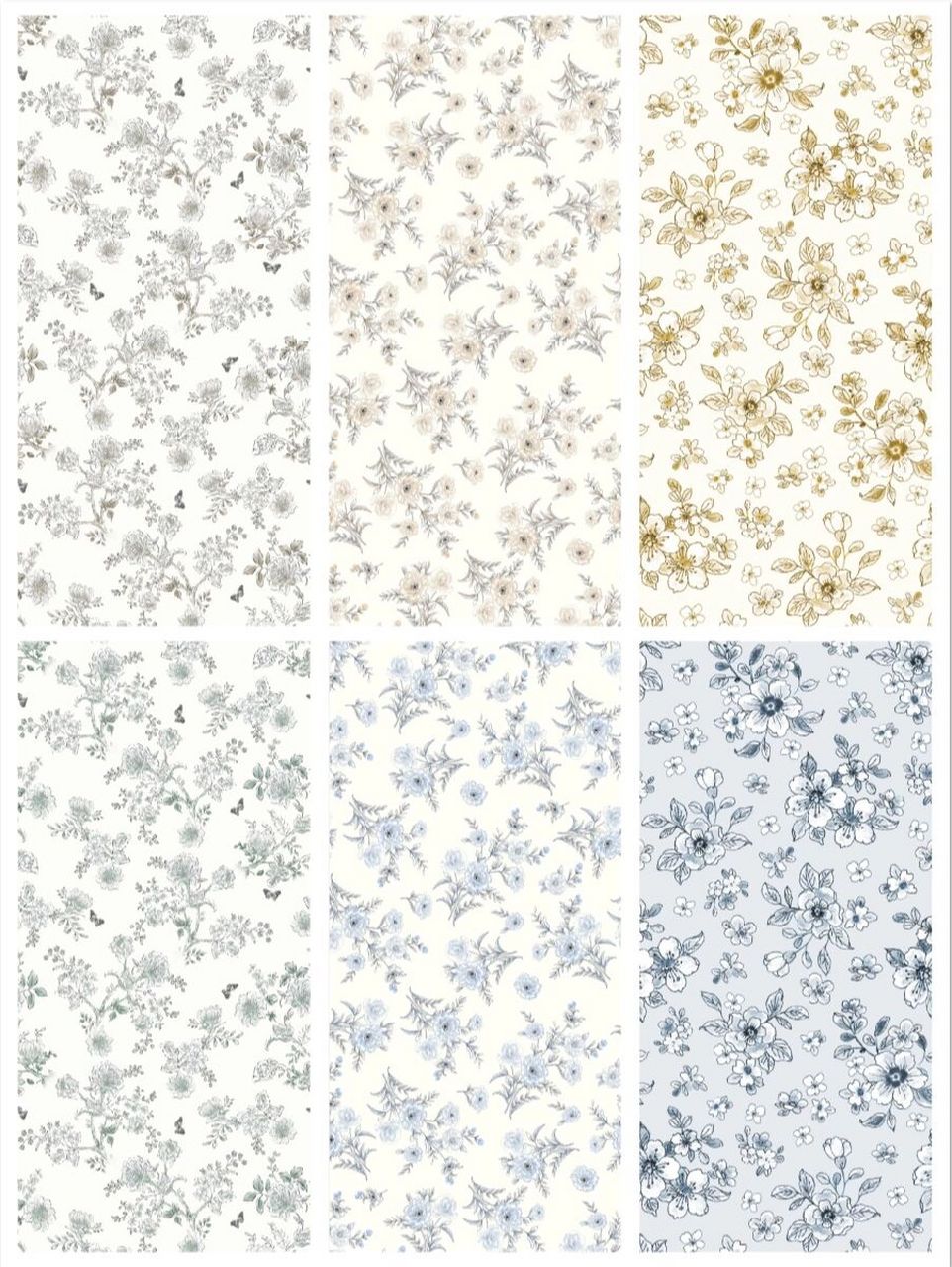 174期 法式风花卉图案 原创手机壁纸插画 花型 | 图案设计 可约稿