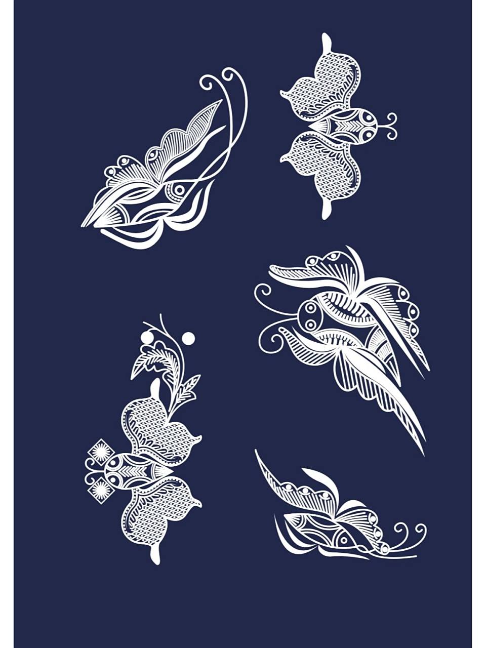 蝴蝶纹 | 贵州苗族蜡染 | 中国传统纹样 素材见上一条笔记