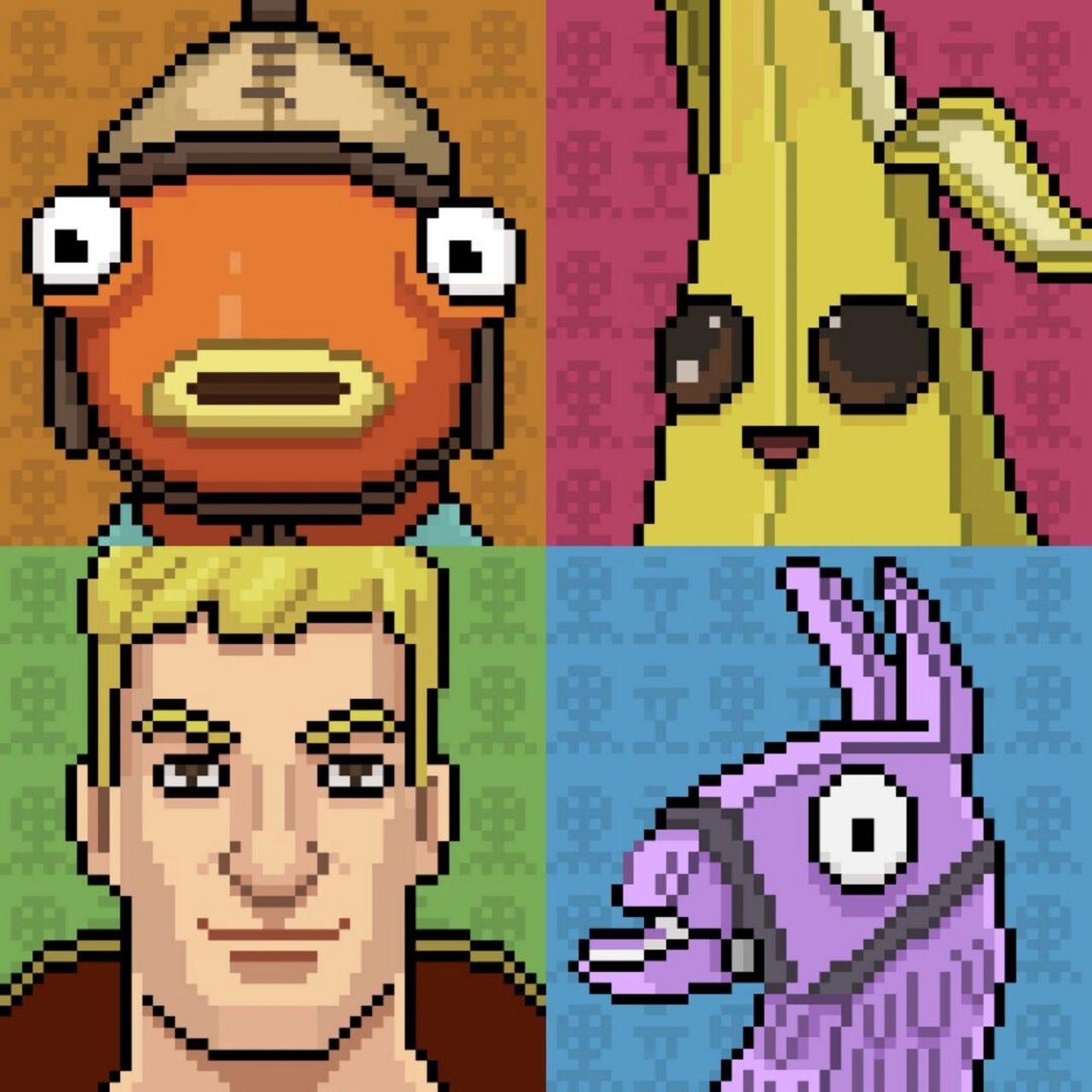 我整天都是闲鱼的表情98#像素画# #堡垒之夜##头像分享# #fortnite