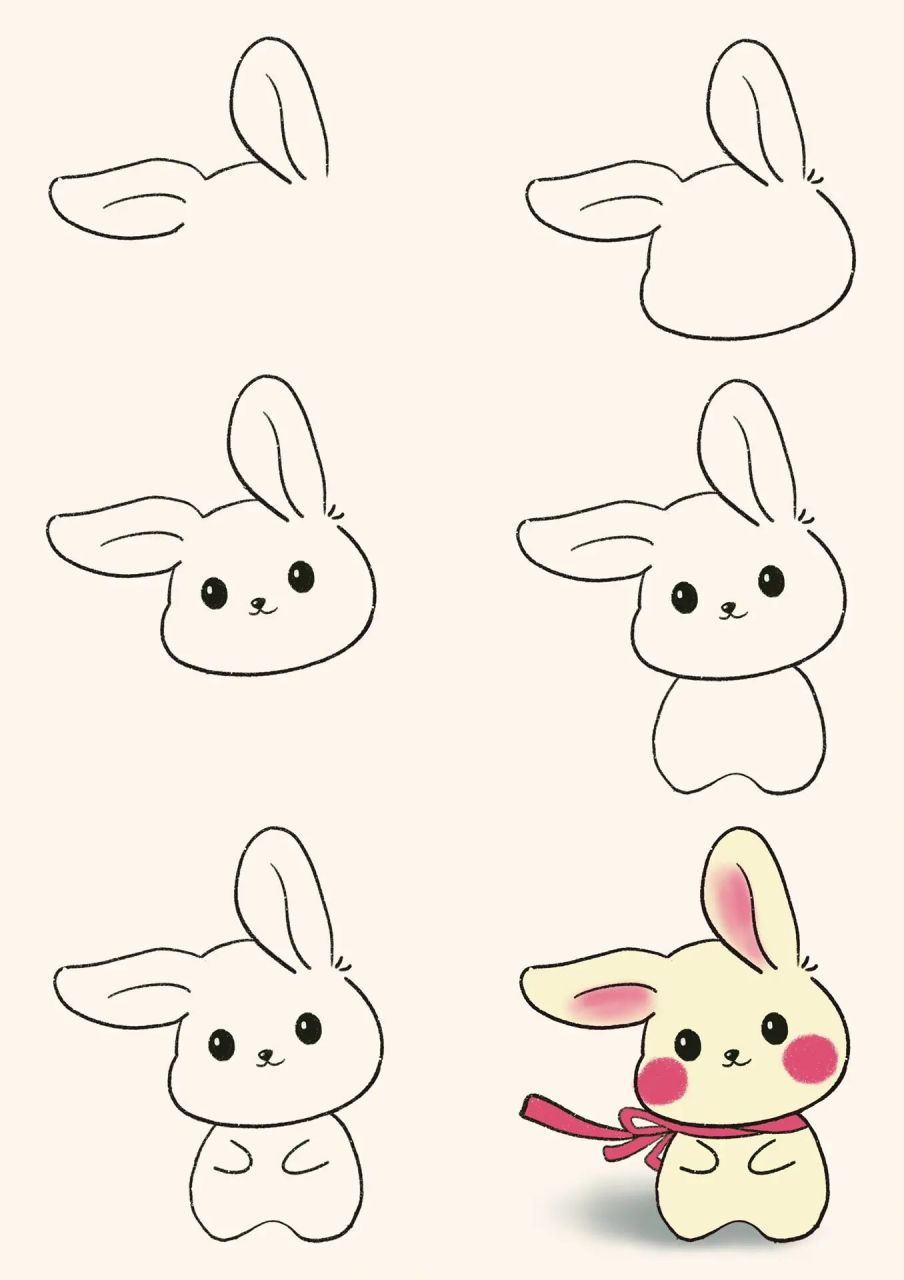 小兔子动漫简笔画图片