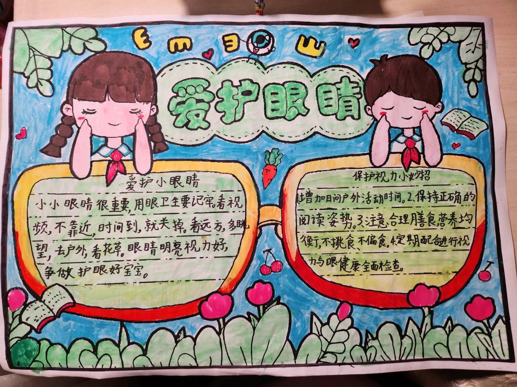 爱护眼睛手抄报