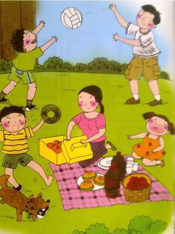 野餐主题看图写话 《野餐》 国庆的一天,阳光明媚,白云朵朵好像棉花糖
