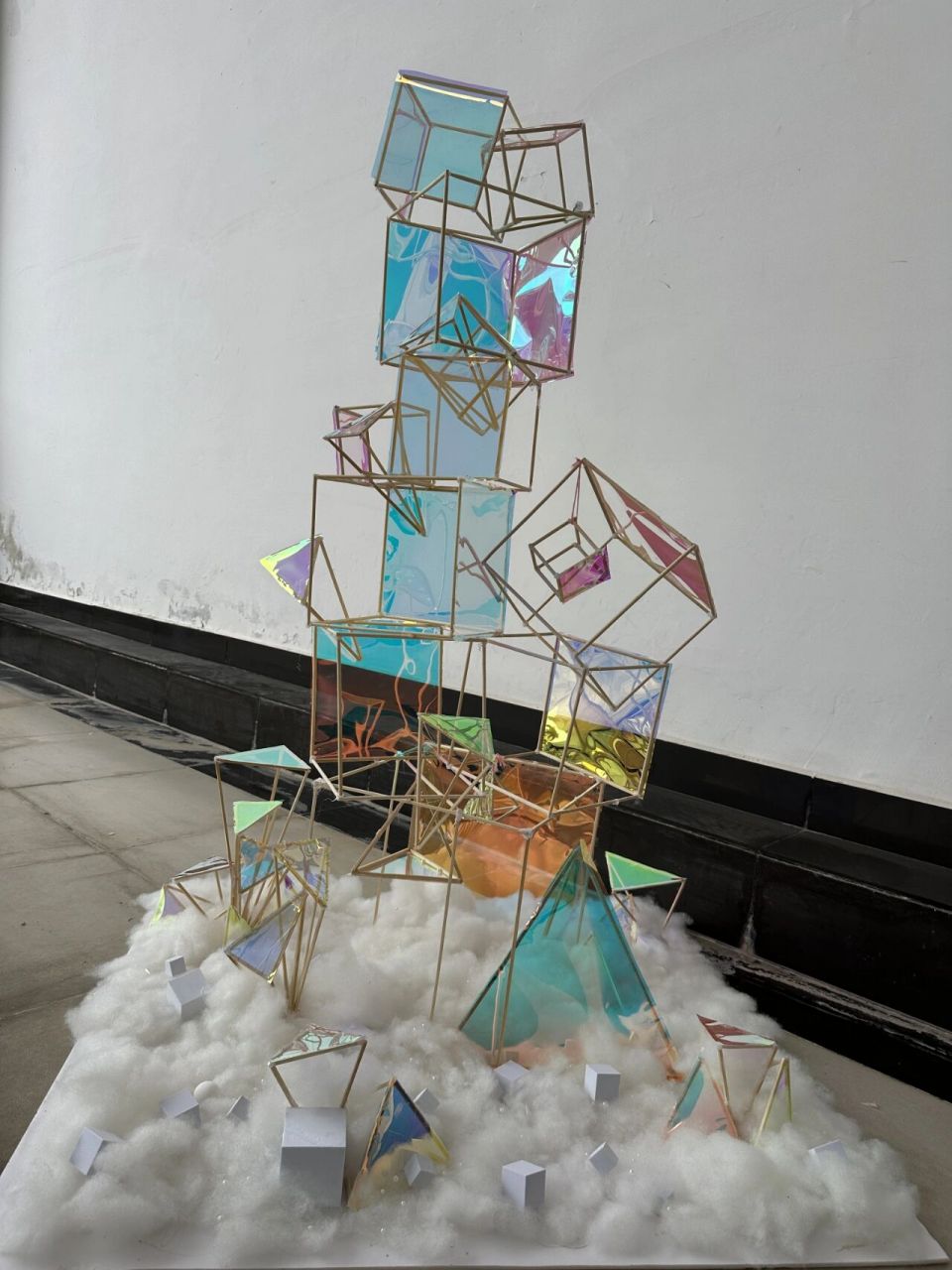 立体构成结课作业～ 拼拼凑凑又是一个作品,和我的小伙伴从早做到晚