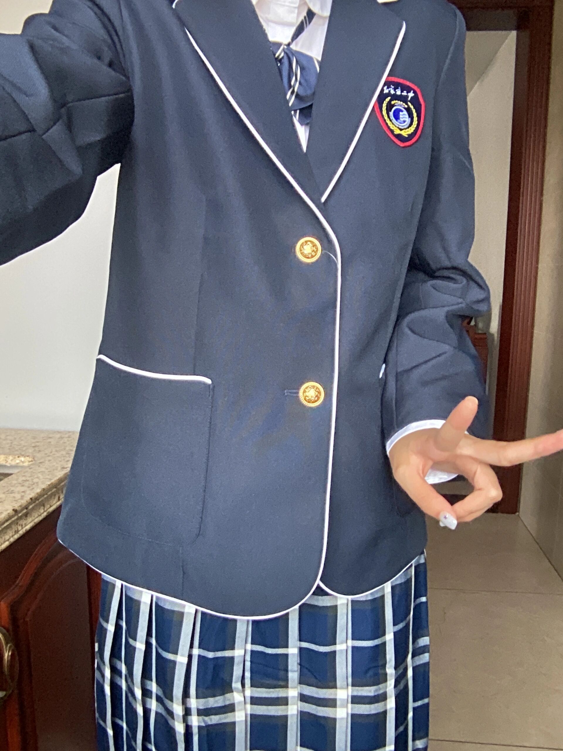 石家庄二中校服 礼服真是太好看啦!期待了好久终于穿上了!