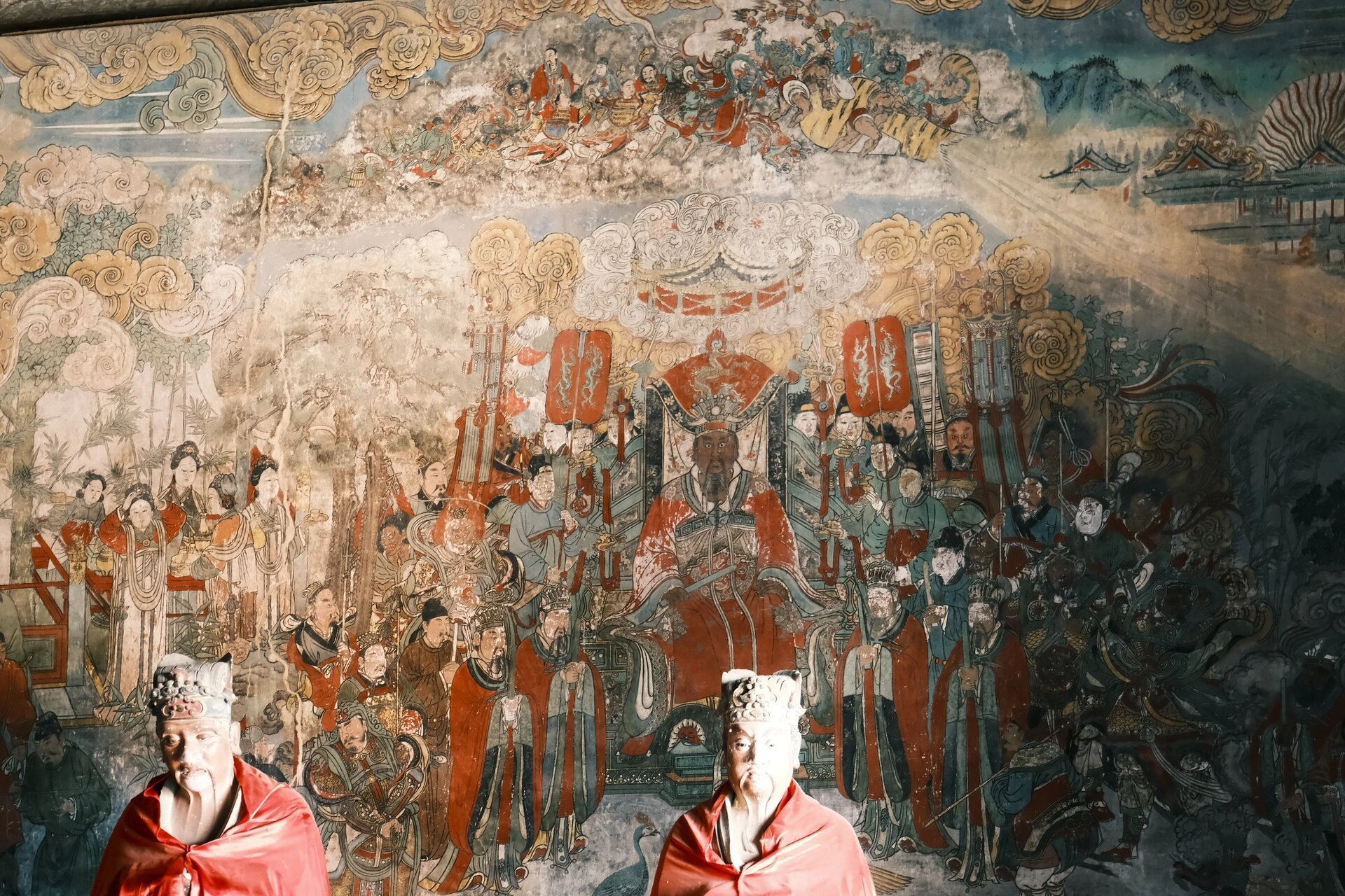山西|洪洞广胜寺(三)      广胜寺下寺水神庙元代壁画.