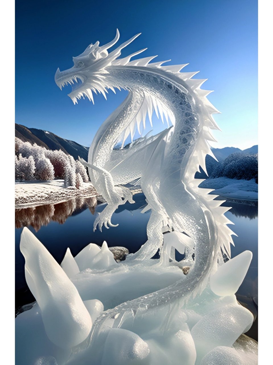 最美中国龙冰雕