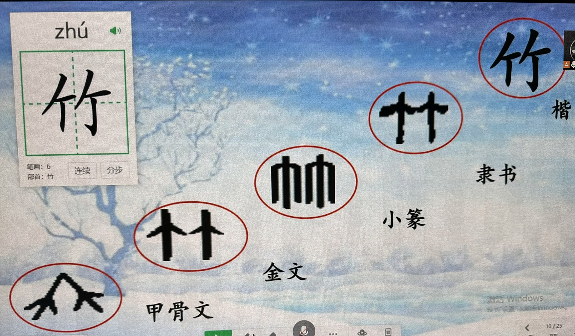 汉字"竹"的字体变迁 甲骨文7915金文7915小篆7915隶书