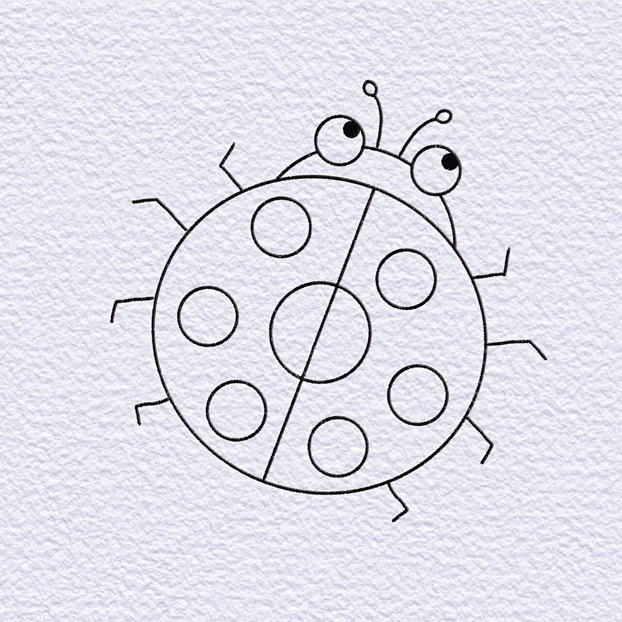 瓢虫怎么画简笔画画法图片