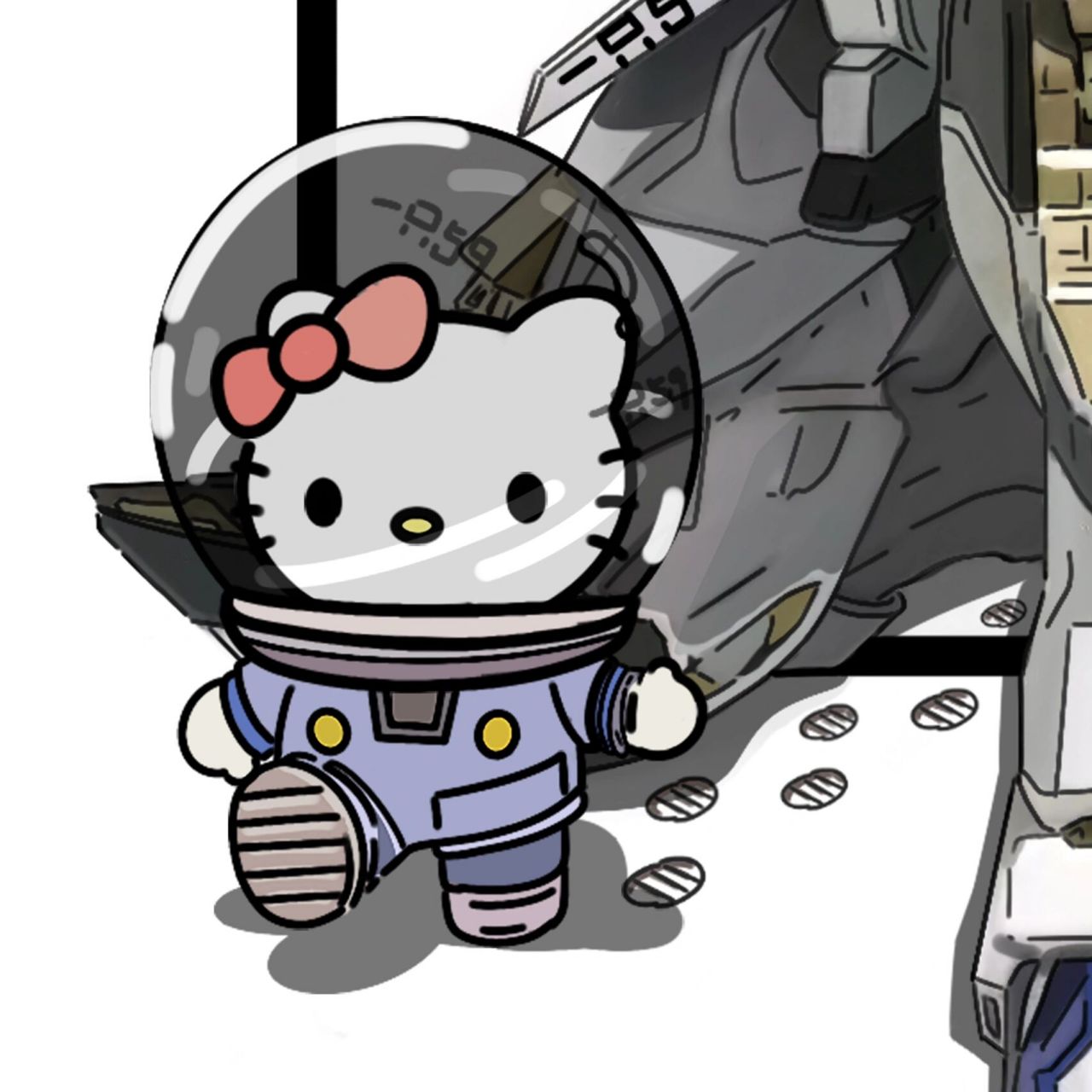 kitty高达 情侣头像/壁纸/背景图 ·1 跟着宇航kitty99996904