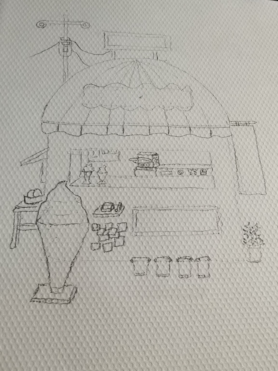 简笔画 冰激凌小店(附线稿)