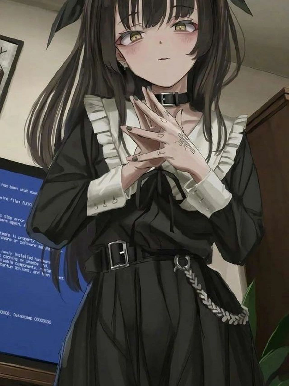 动漫壁纸|病娇暗黑系动漫美女    礼貌拿图