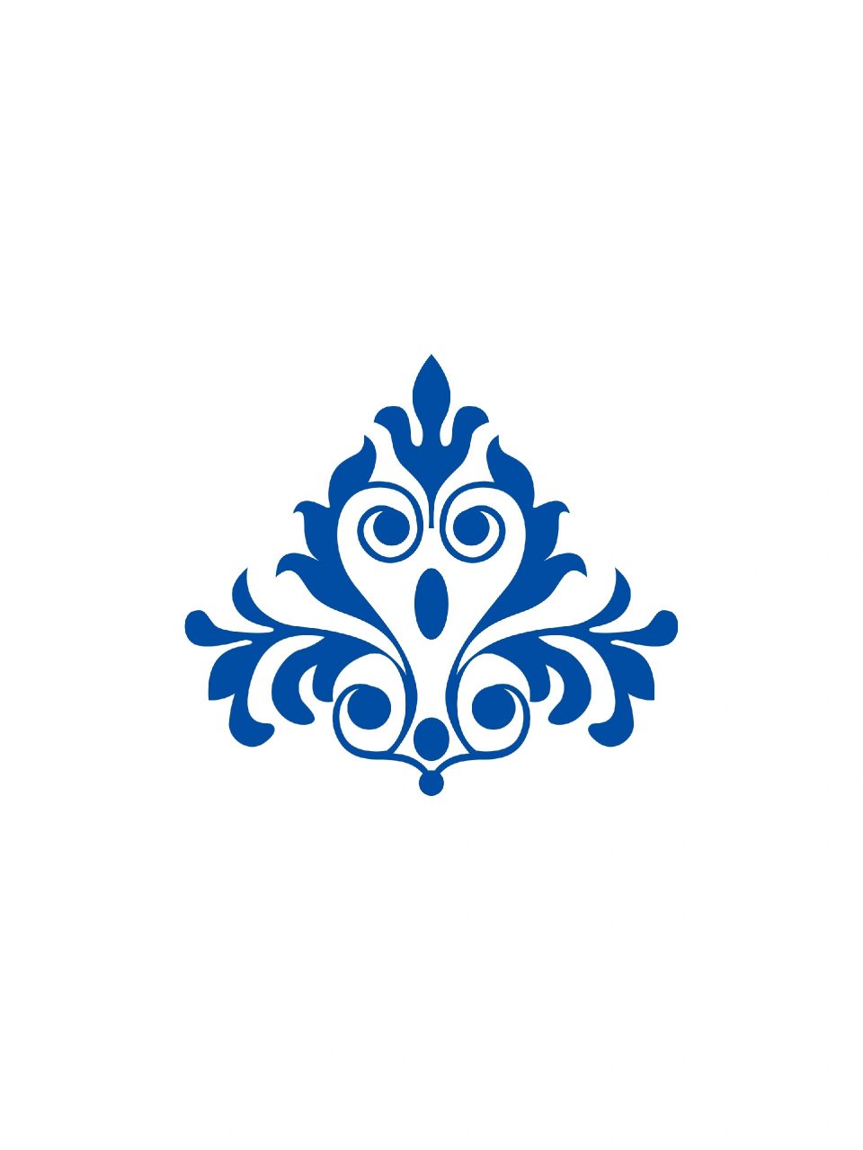 图案纹样‖中国风青花瓷花卉简笔免抠图②  青花瓷图样,除了用作制作