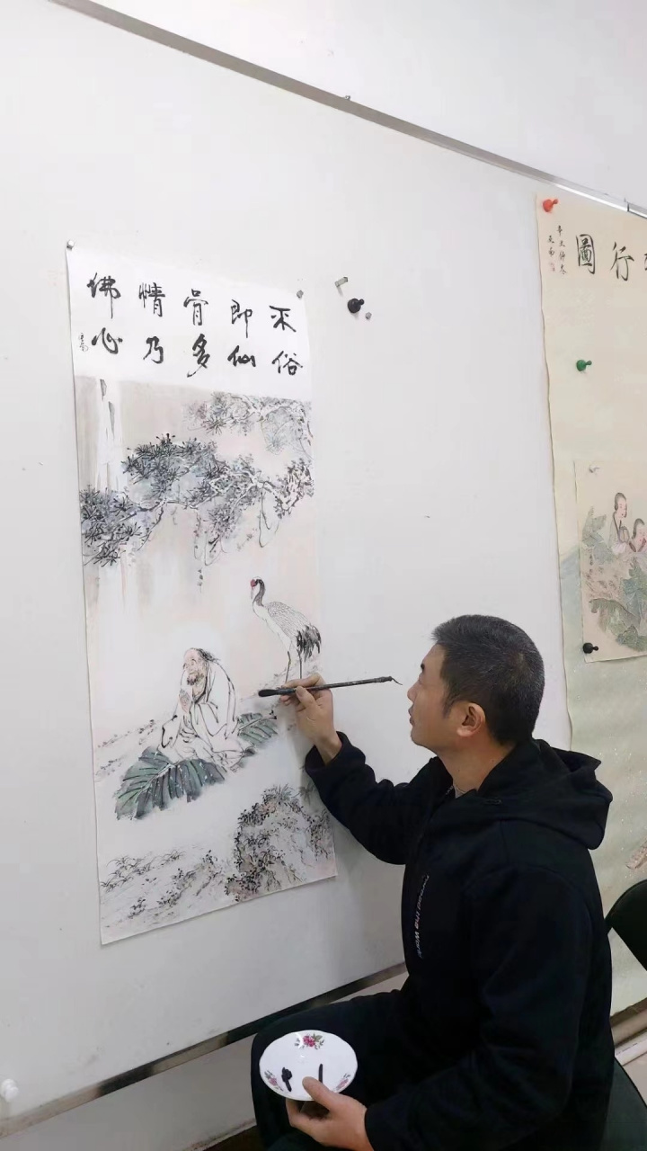 不俗即仙骨,多情乃佛心 李亚南老师作品#艺术##国画##书画