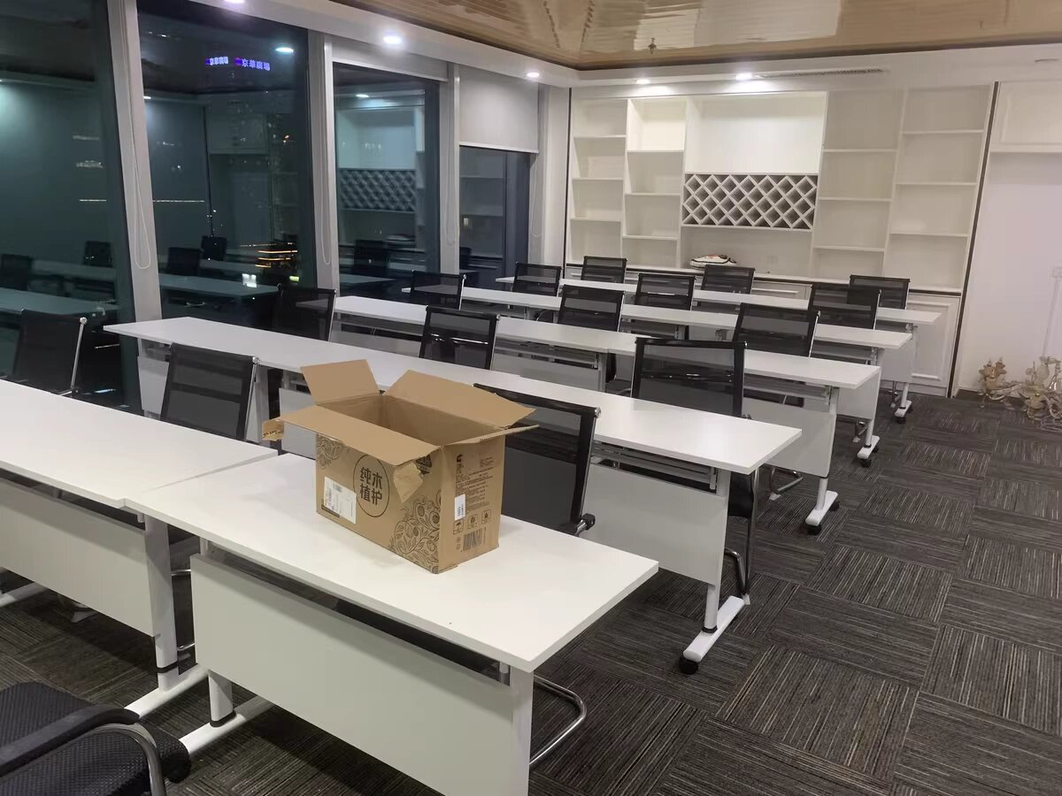 折叠会议桌可移动活动拼接长条培训桌椅组合