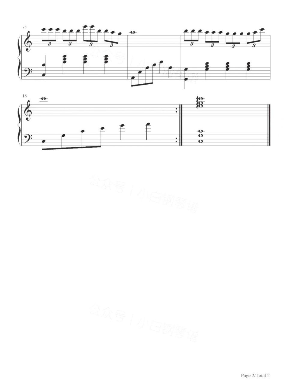 《云河》钢琴谱(五线谱 筒谱)