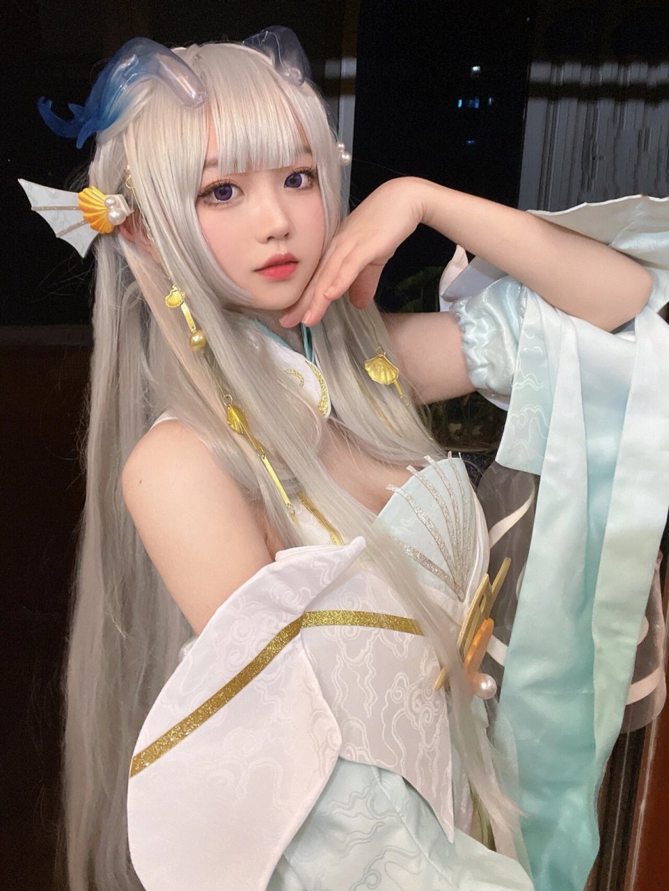 西施  游龙清影cos 清和海风,溶溶月色,共赏之人,就在身侧