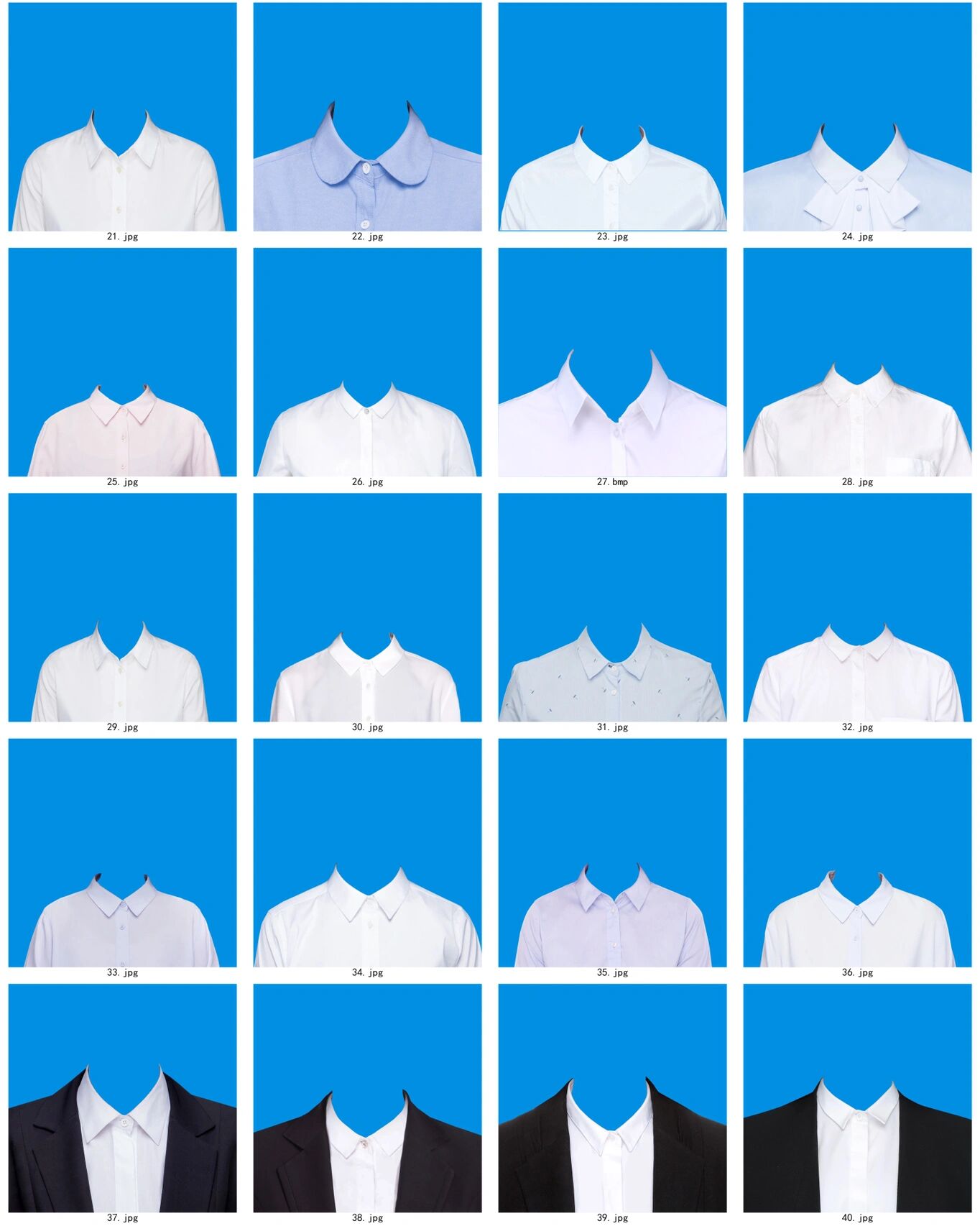 证件照女装59款 衬衣 西服 换衣服 素材不免费