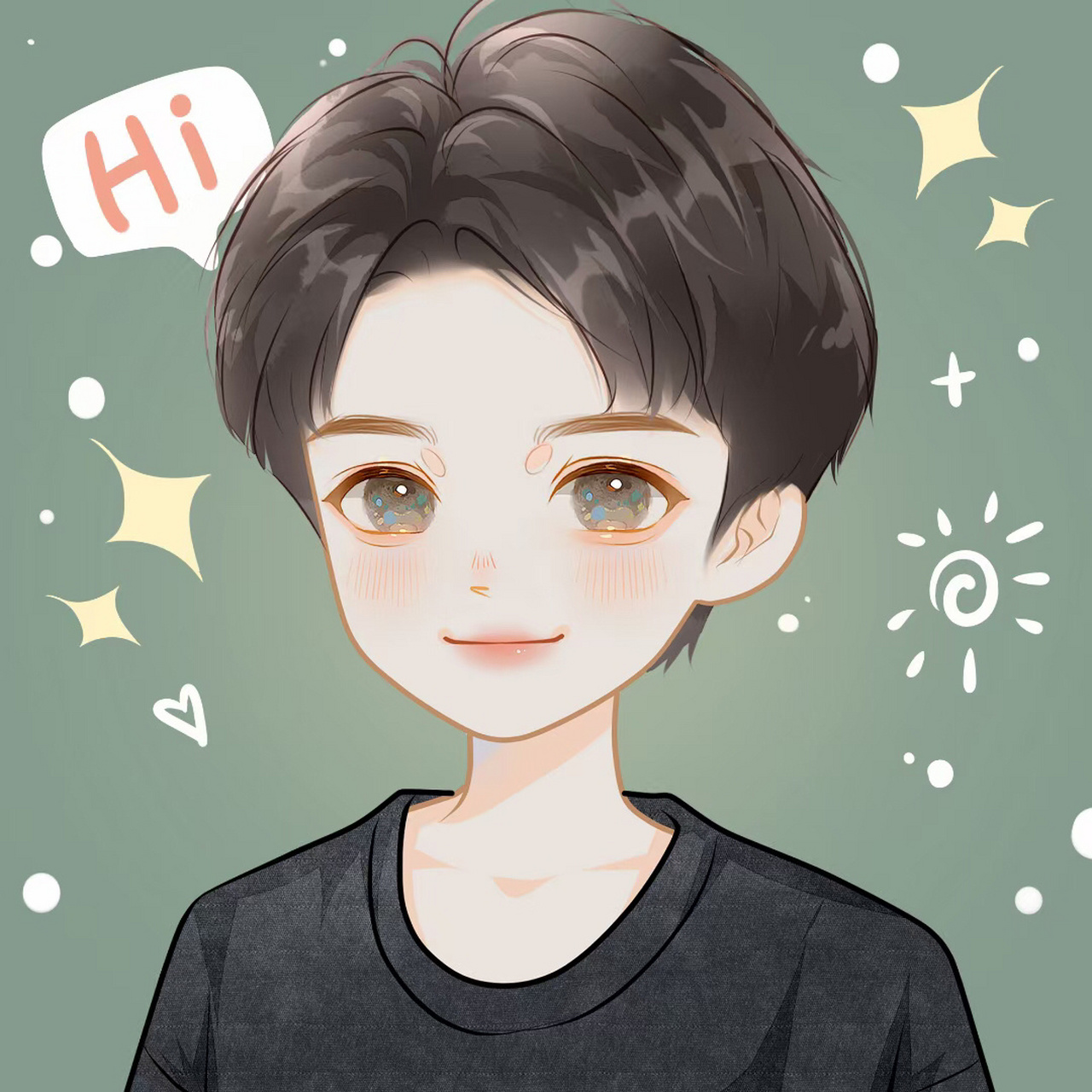 可爱秀气的动漫卡通男头/微信头像 初见时的清秀少年,开始时的意气风