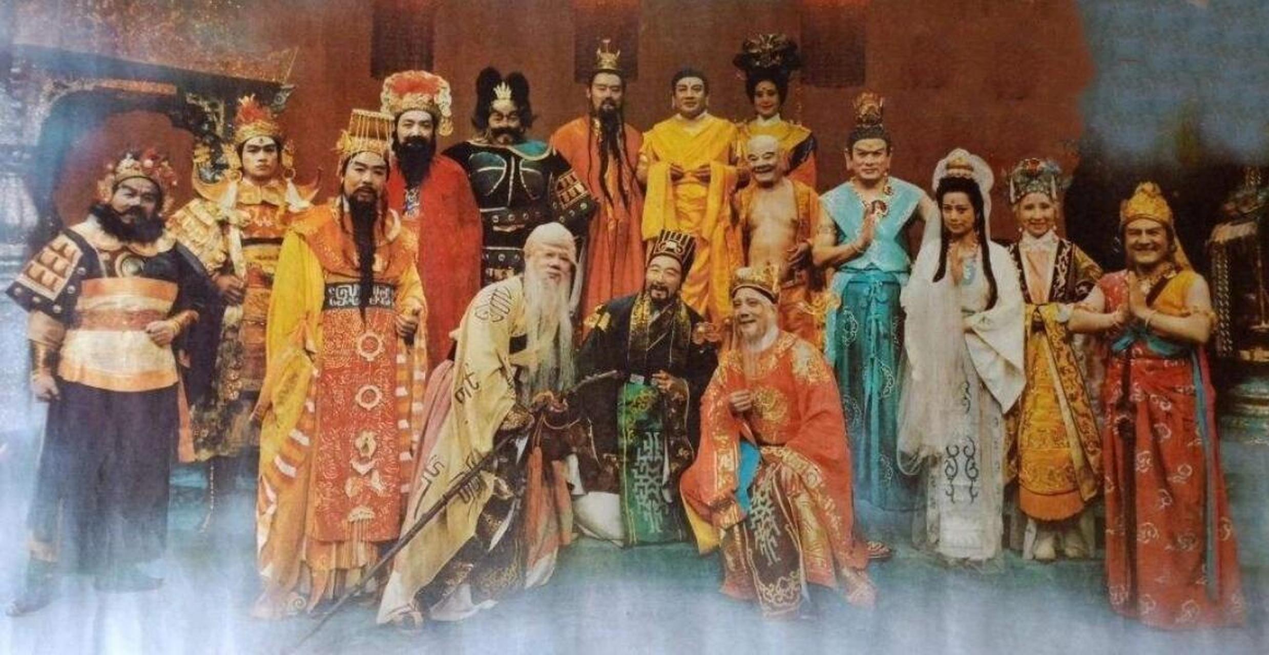 86版《西游记》齐天乐晚会 神佛主演们合影#经典老剧# #老照片# #摄影