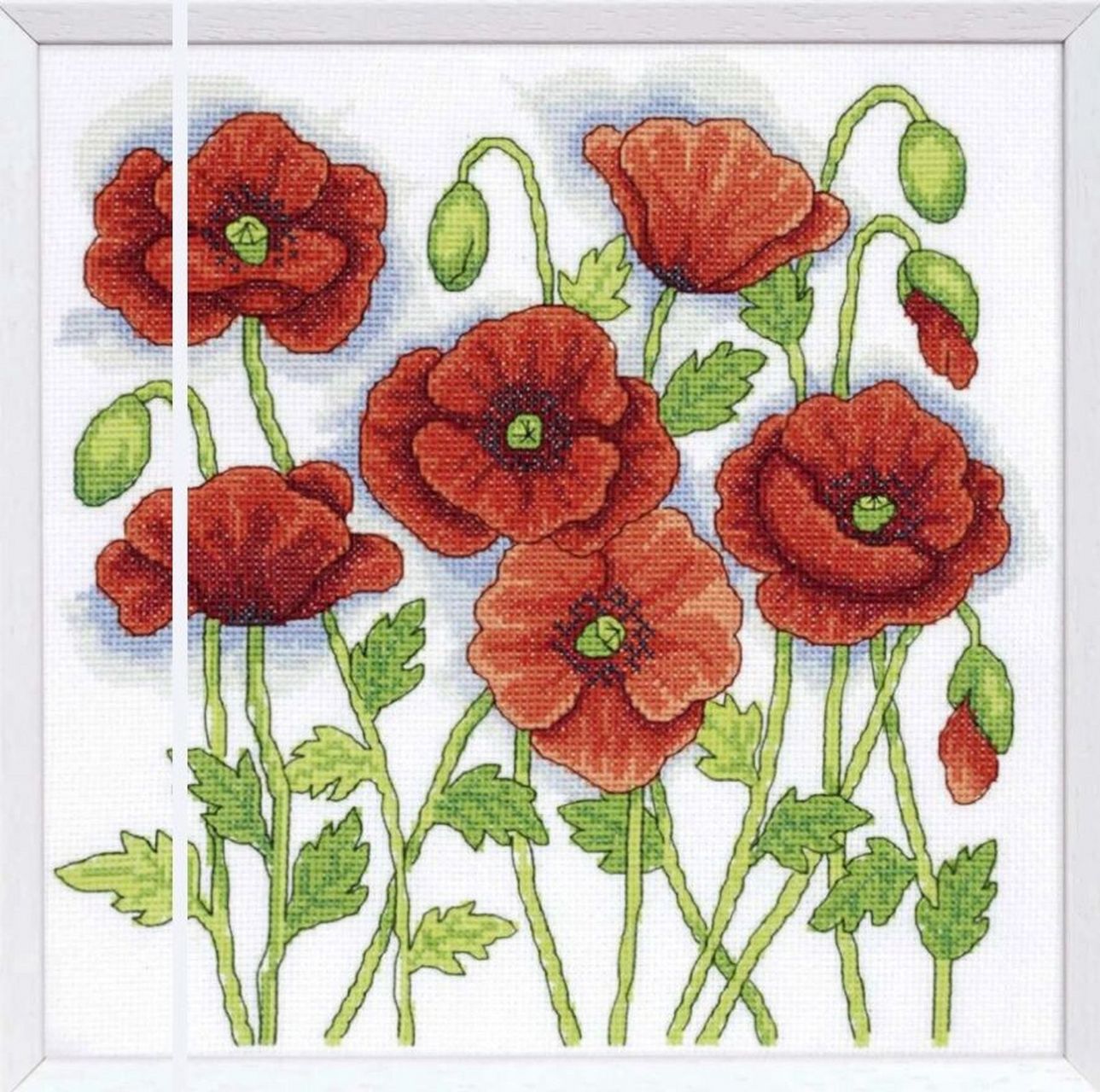 十字绣美图分享,杂志款罂粟花