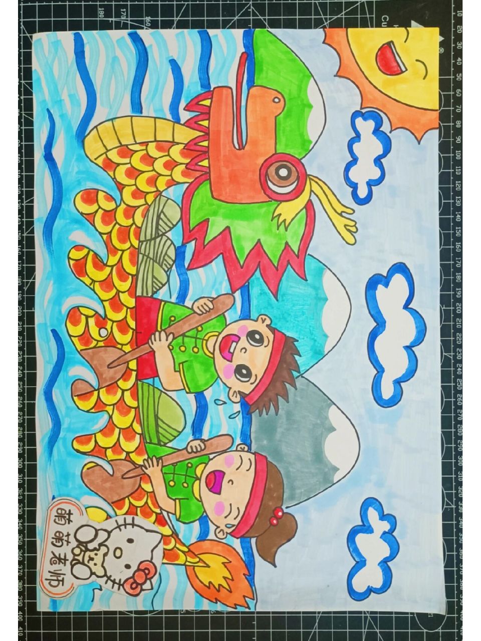 一起赛龙舟,端午节主题儿童画,萌萌老师每天陪你画画哦!
