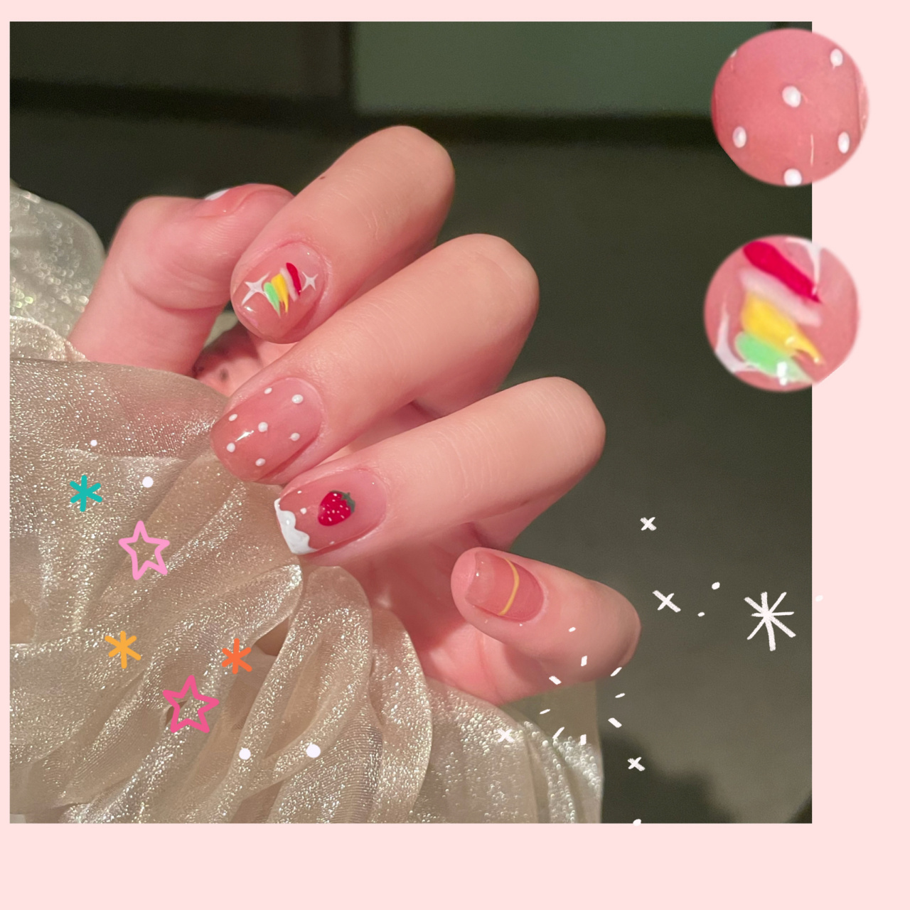 六一儿童节美甲|可爱美甲手绘美甲 嗨喽呀宝宝们 今天给大家更新一款