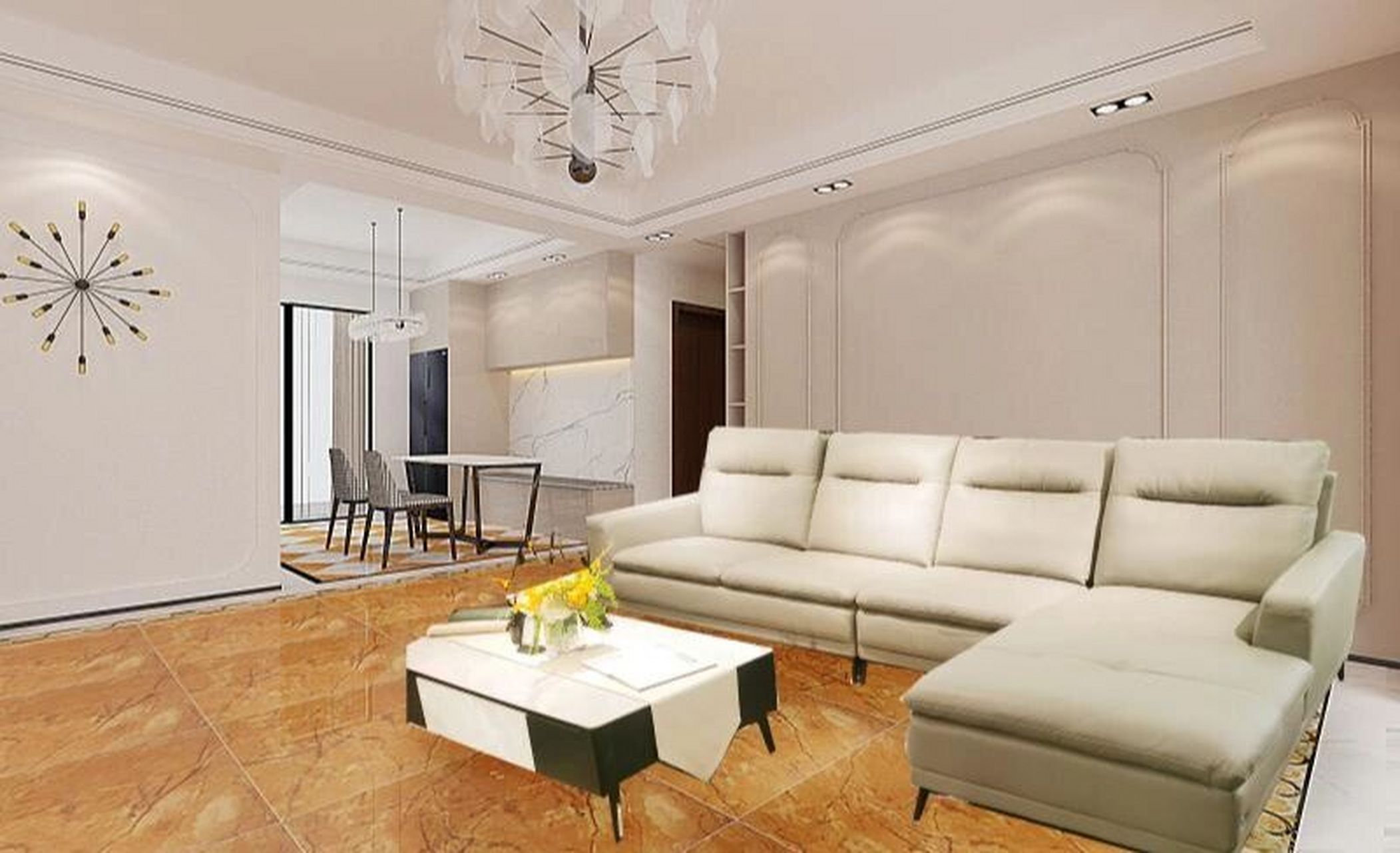 碧桂园大黄地砖适合什么颜色的沙发呢 预算有限,不想砸地板,但是这种