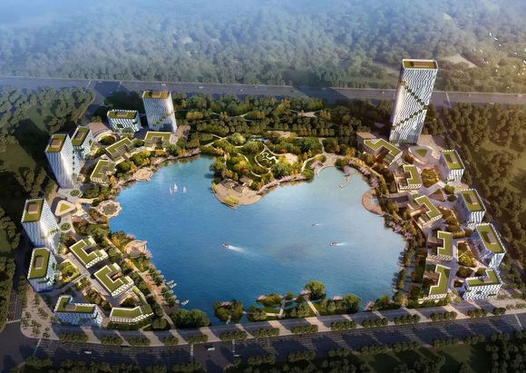 中国光谷·数字经济产业园一期竣工  日前,位于武汉新城核心区的中国