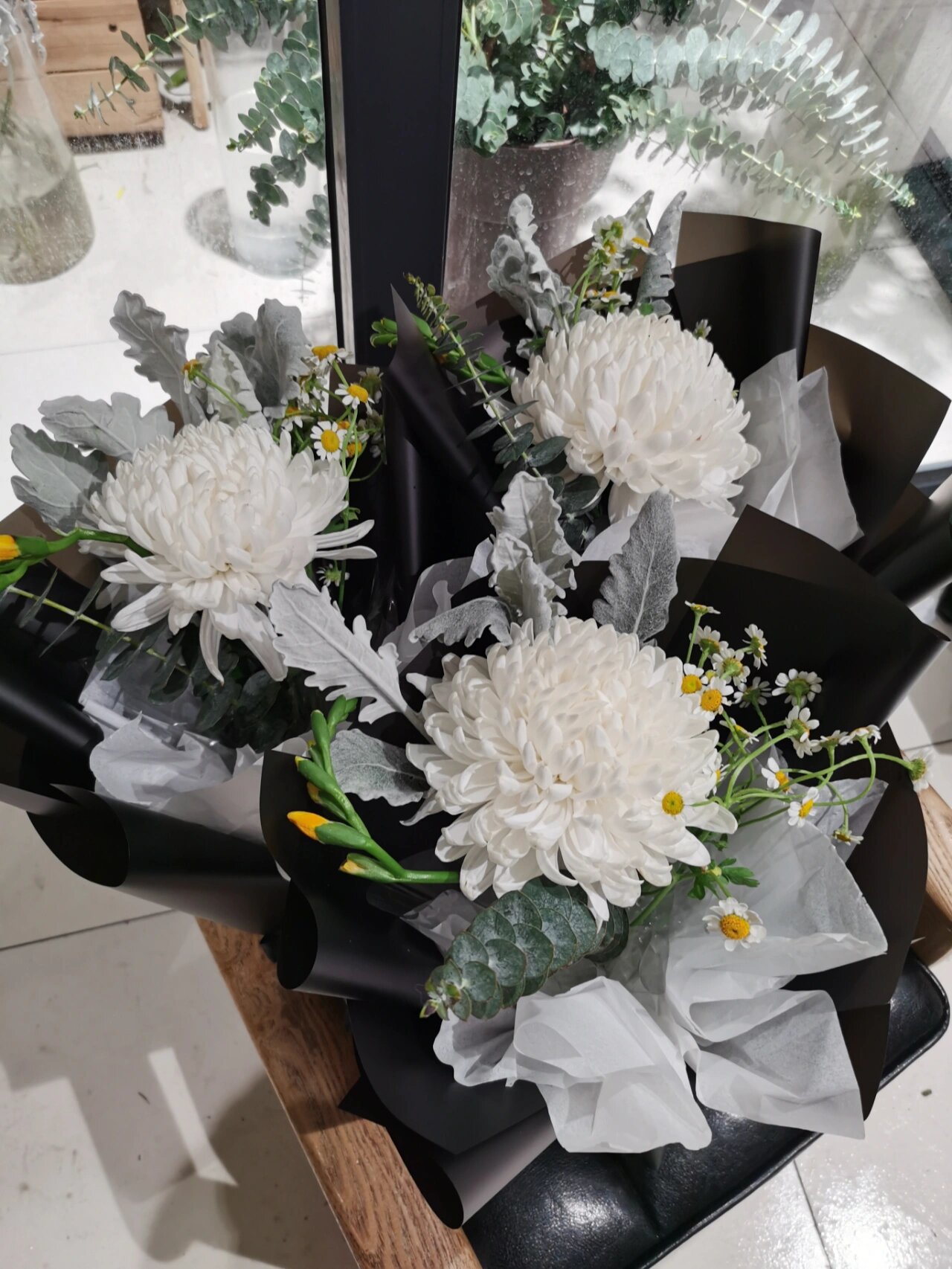 清明节单支菊花花束