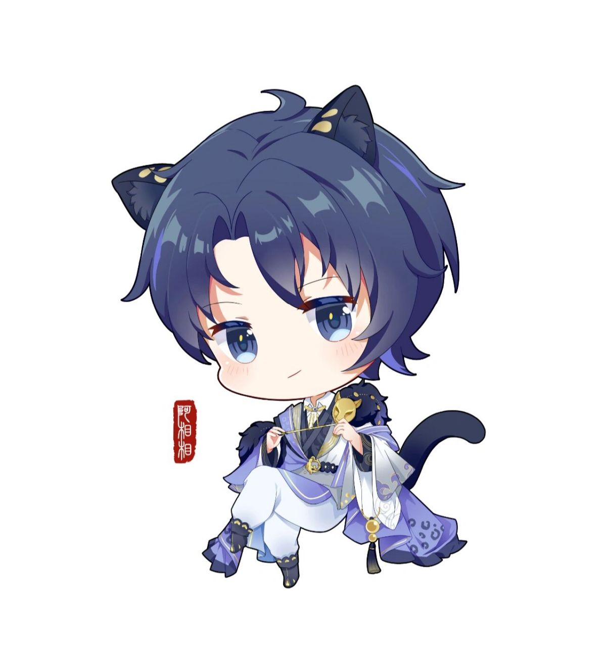 绘画q版食物语同人古风可爱头像 之前画的四个食物语的q版同人头像