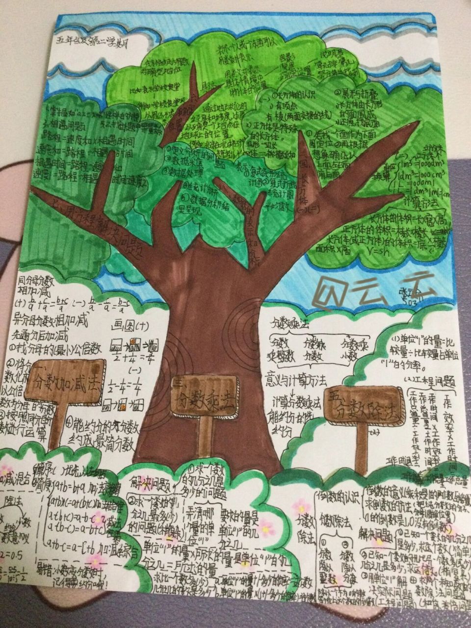 五年级下册数学内容知识树