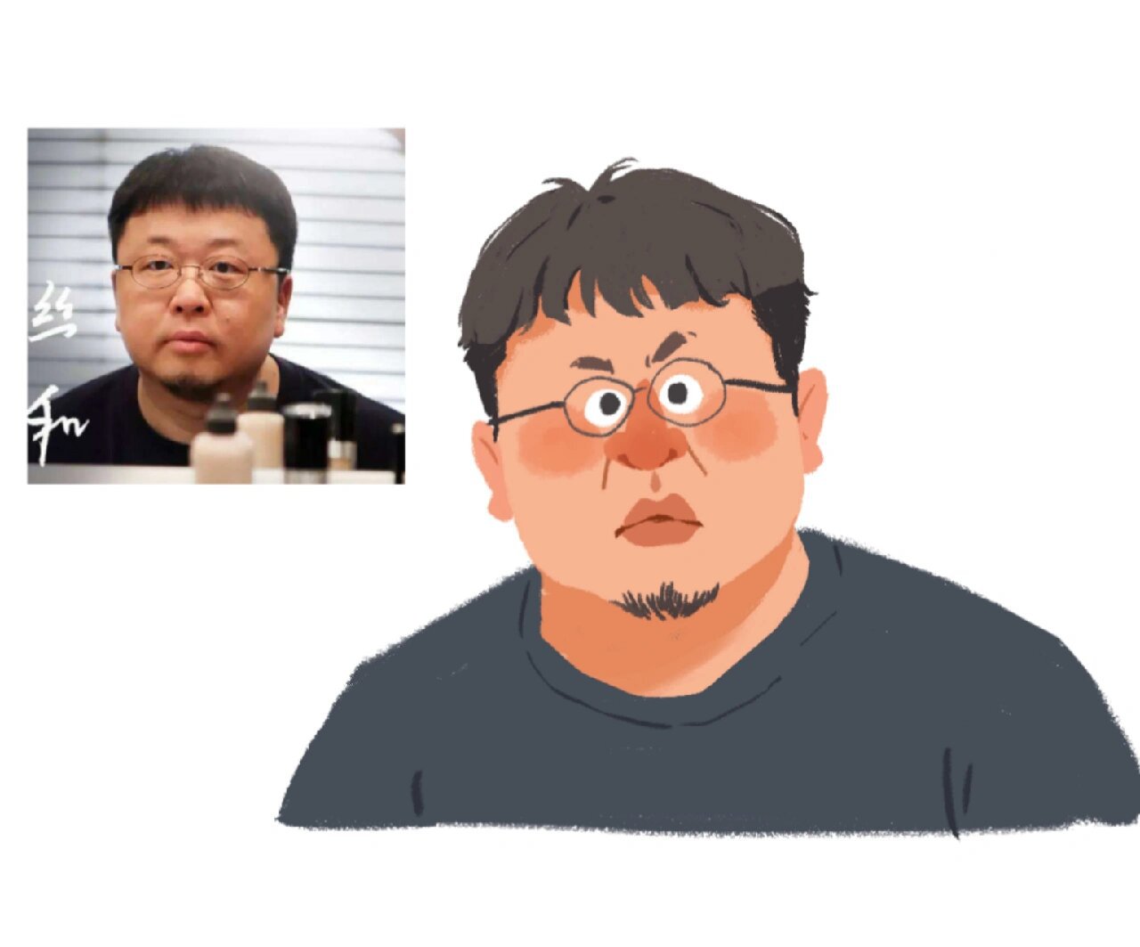 罗永浩插画头像