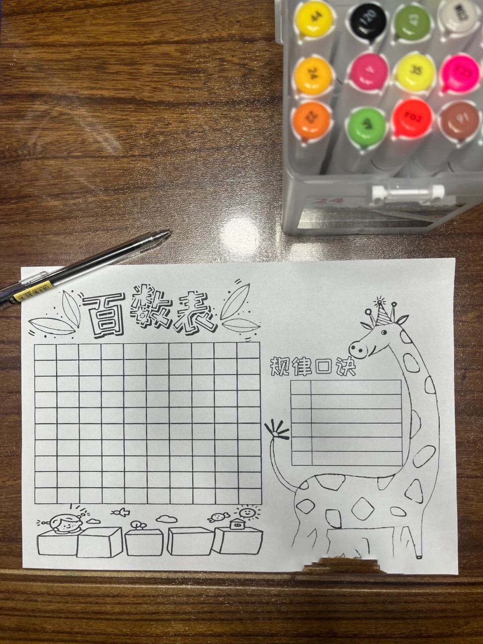 百数表丨一年级数学问题手抄报 一年级数学下册百数表 注意观察,探索