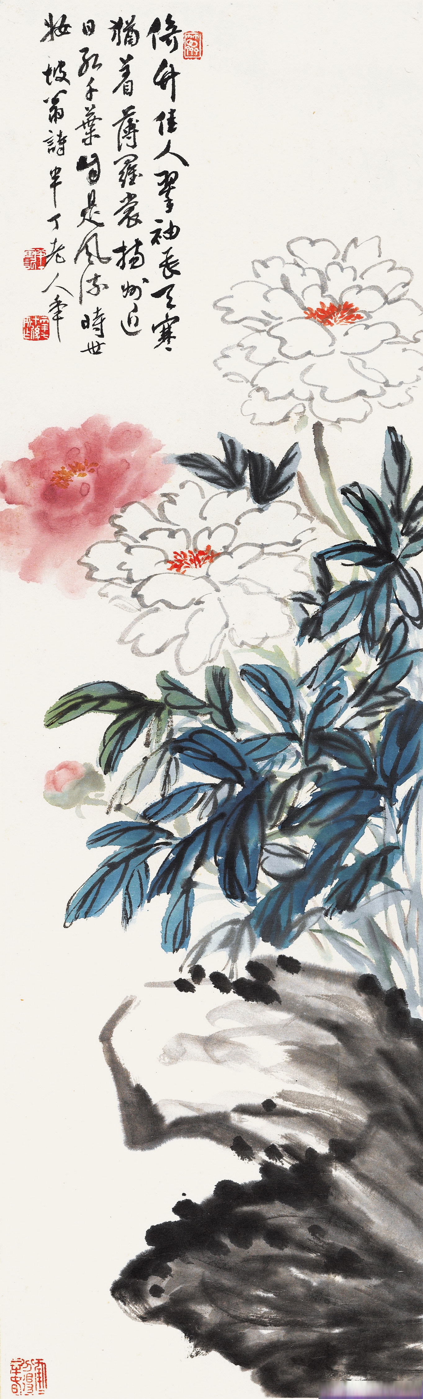 画家陈半丁笔下的牡丹花
