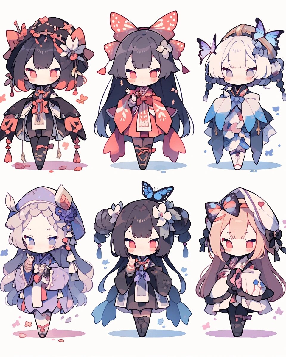 绘画素材|最可爱的一期国风q版人设