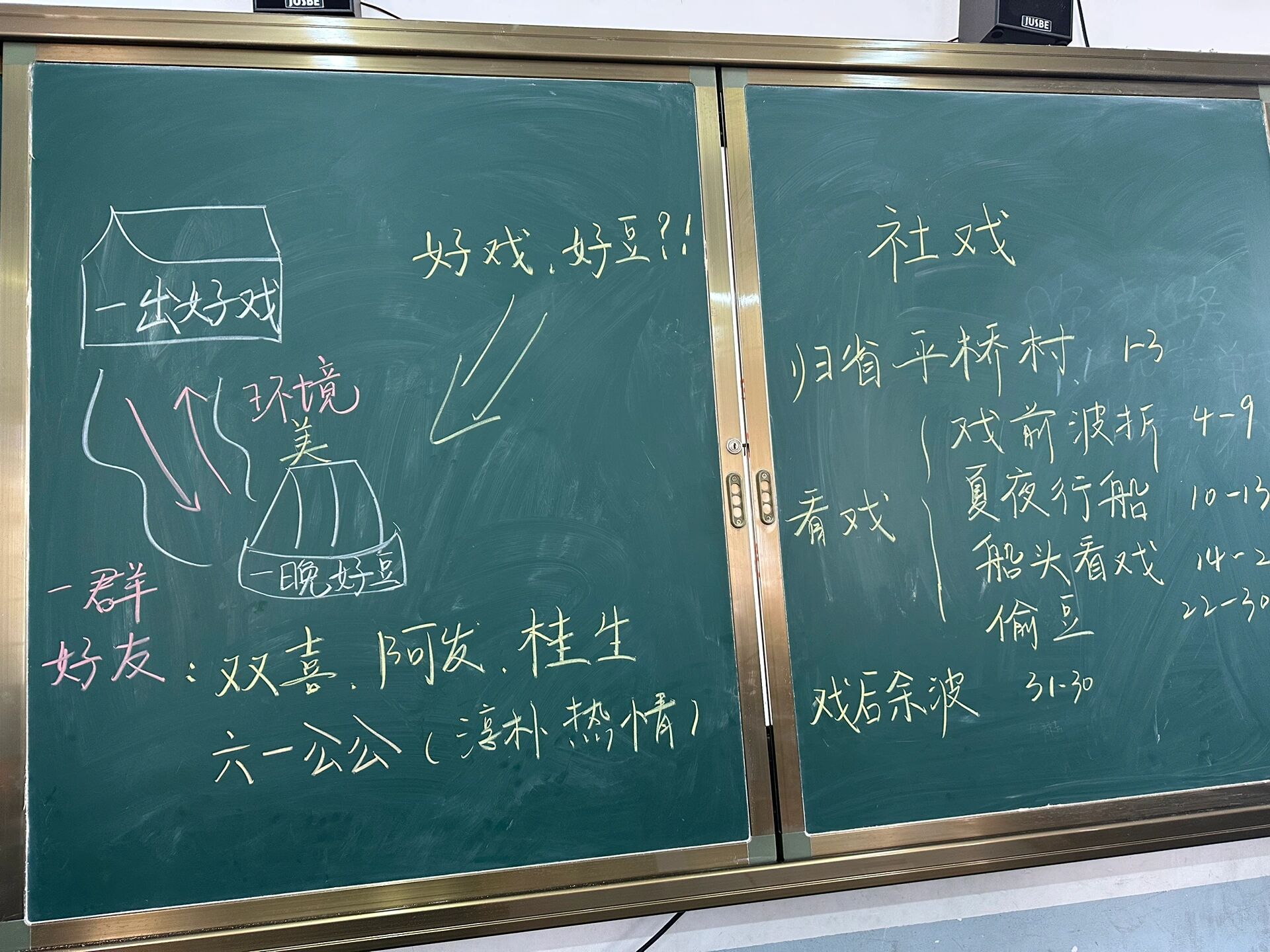《社戏》教学板书思路