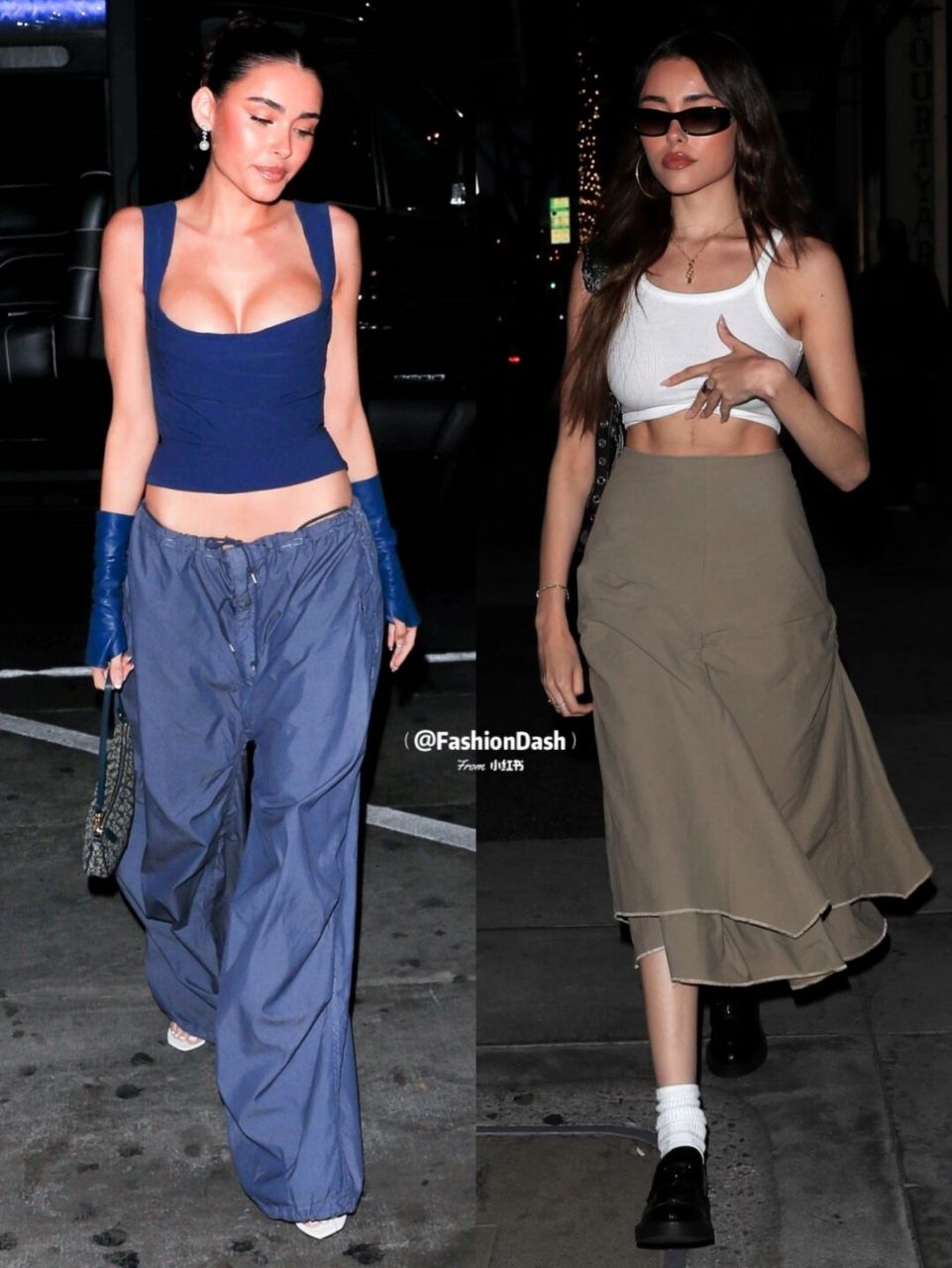 啤酒妹madison beer街拍,93大腿长比例无敌!