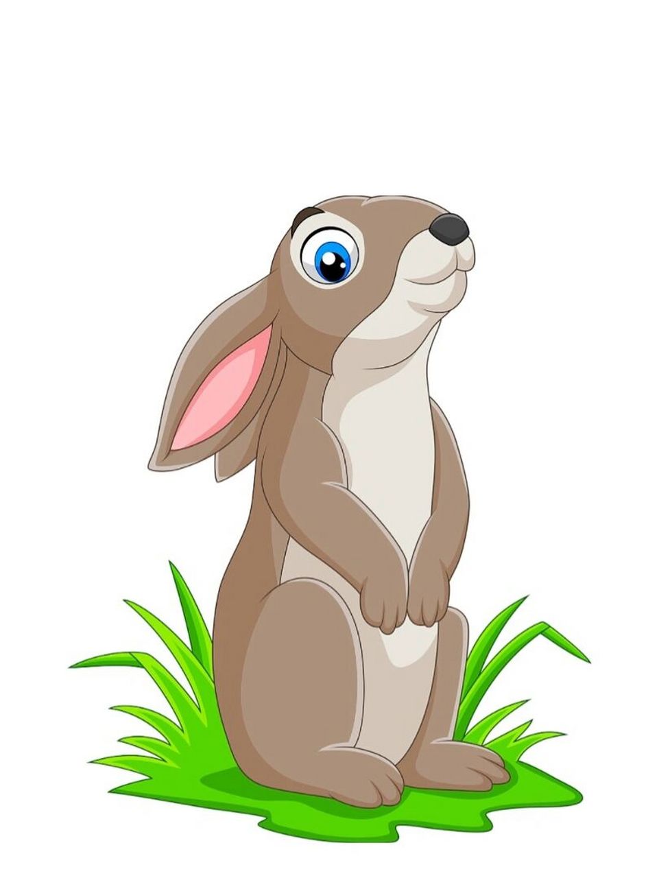 卡通插画|卡通可爱兔子 92小兔子吃食时三瓣嘴一抿一抿的.