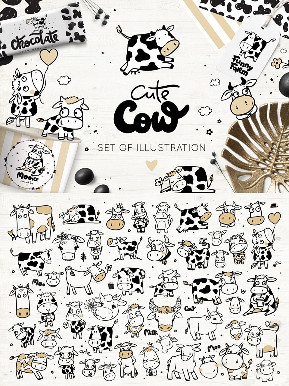 超干货!120款奶牛卡通形象设计 分享120款奶牛简笔画🐮 奶牛卡通形