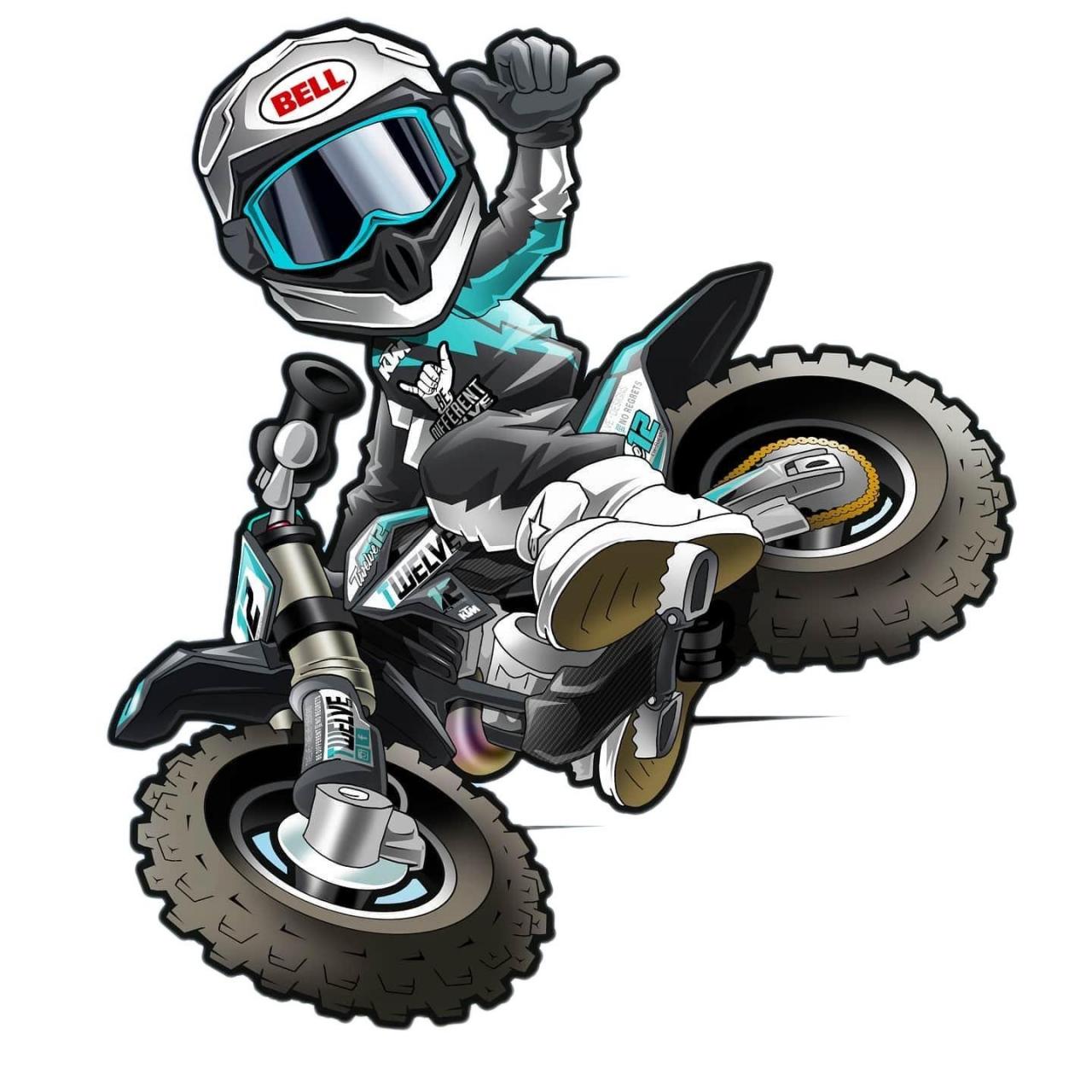 152弹:手绘漫画卡通q版机车头像.