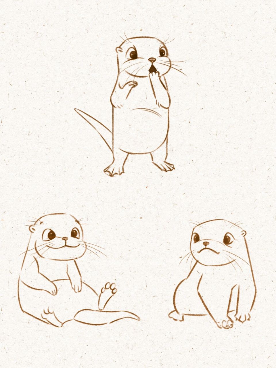 零基础插画教程|00小动物几何造型法—水獭 超萌小水獭来啦 小tips